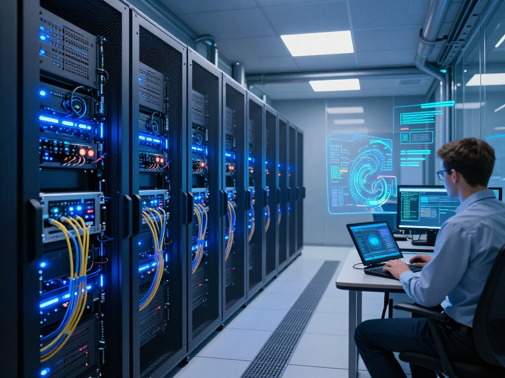 UK IPTV server infrastructure with advanced monitoring and data flow technology.